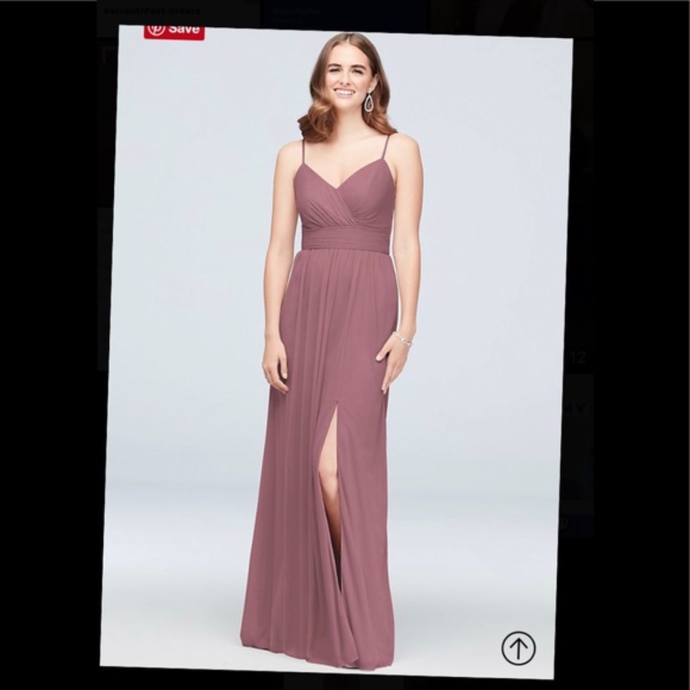 David's Bridal bridesmaid's dress, size 10, quartz